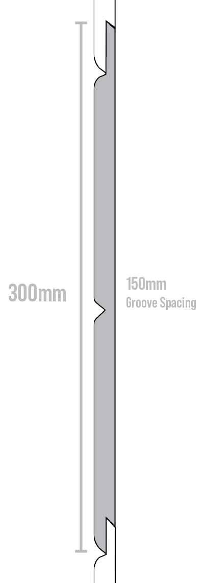 Weathertex Selflok V-Groove 150 Natural Exterior Wooden Wall Cladding | 9.5 mm Thickness